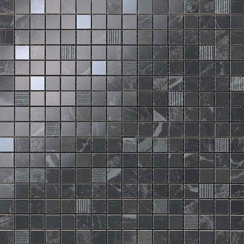 Atlasconcorde Marvel Pro Noir Saint Laurent Lappato Mosaik ADQH 30x30cm rektifiziert
