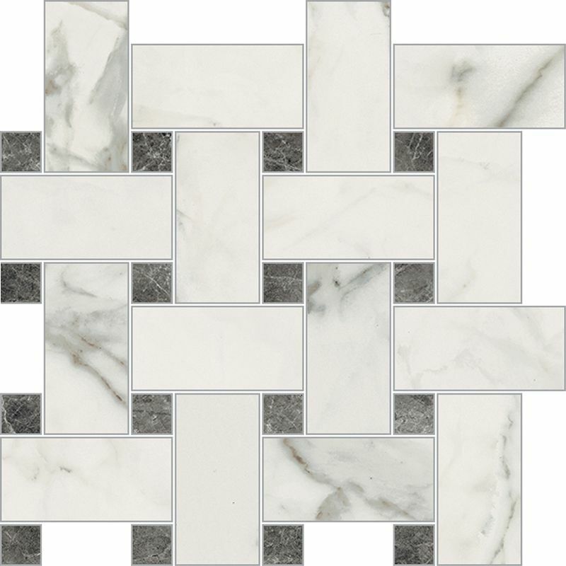 Novabell Imperial Michelangelo Bianco Apuano Levigato Mosaic Intreccio IMM007L 30x30cm