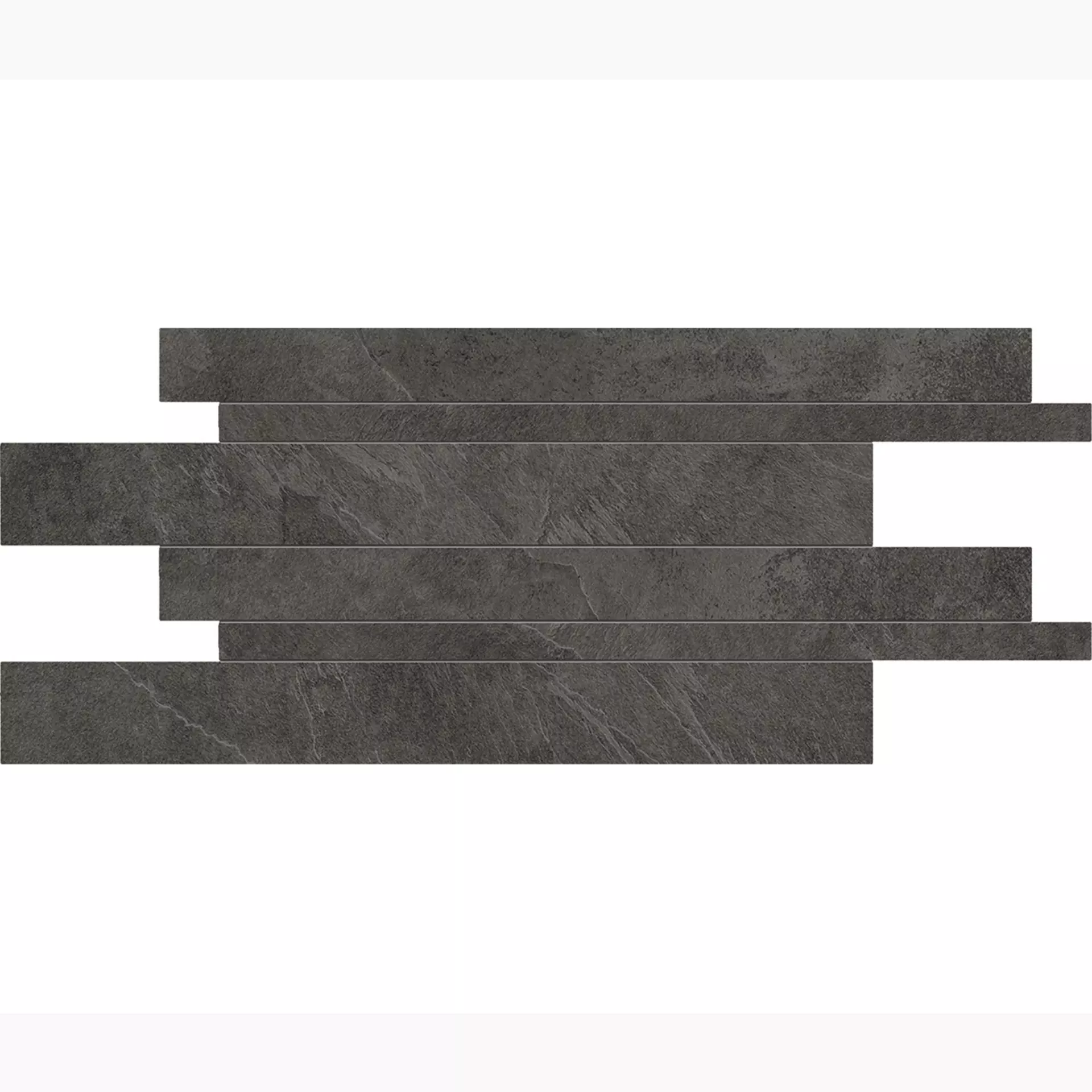 Ergon Cornerstone Slate Black Naturale Slate Black E2SN natur 30x60cm Mosaik Bordüren Sfalsati rektifiziert 9,5mm