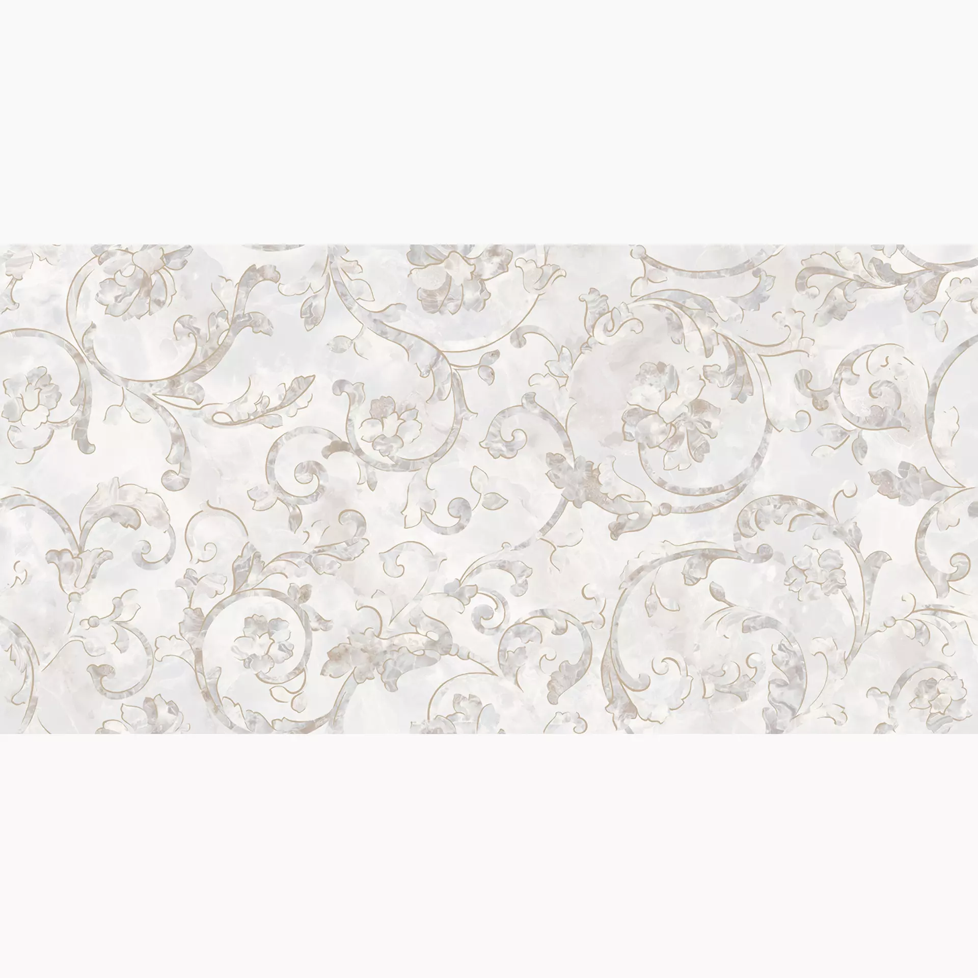 Versace Emote Onice Bianco Lux Onice Bianco G0262550 39x78cm Floreale rektifiziert 9,5mm