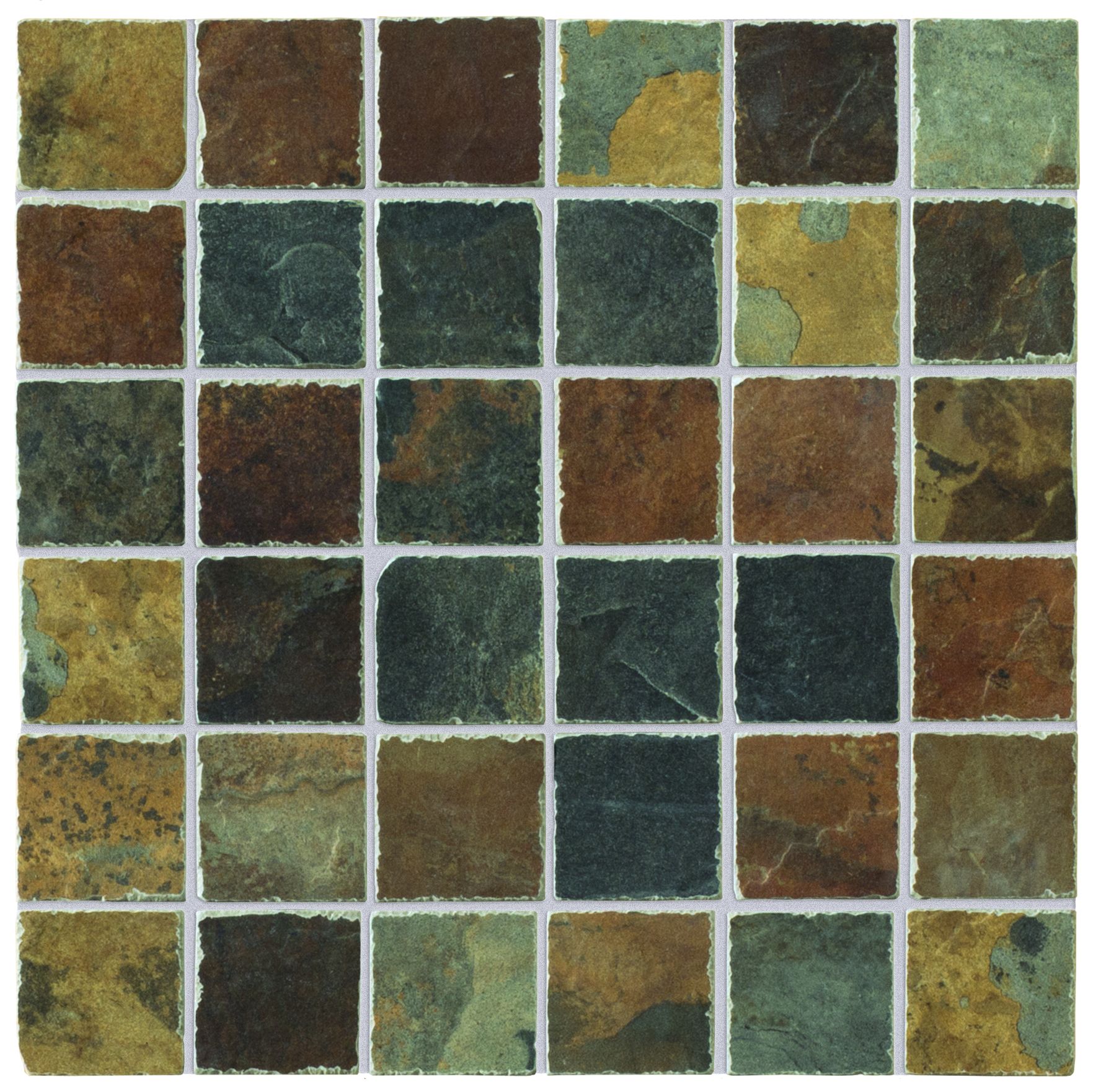 Ermes Aurelia Flagstone Multicolor Naturale Mosaic 5x5 PF00013752 30x30cm 9mm