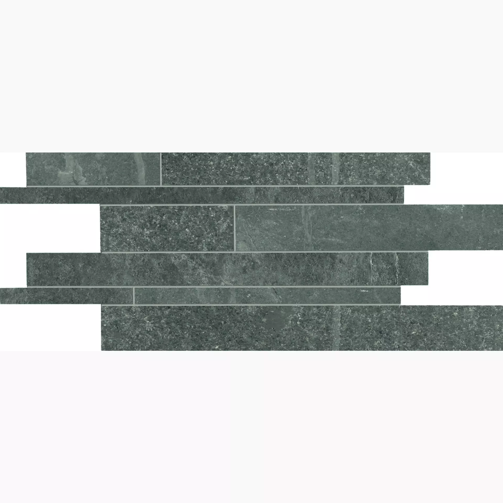 Provenza Groove Mistique Black Naturale Mistique Black E3G3 natur 30x60cm Mosaik Bordüren Sfalsati 9,5mm