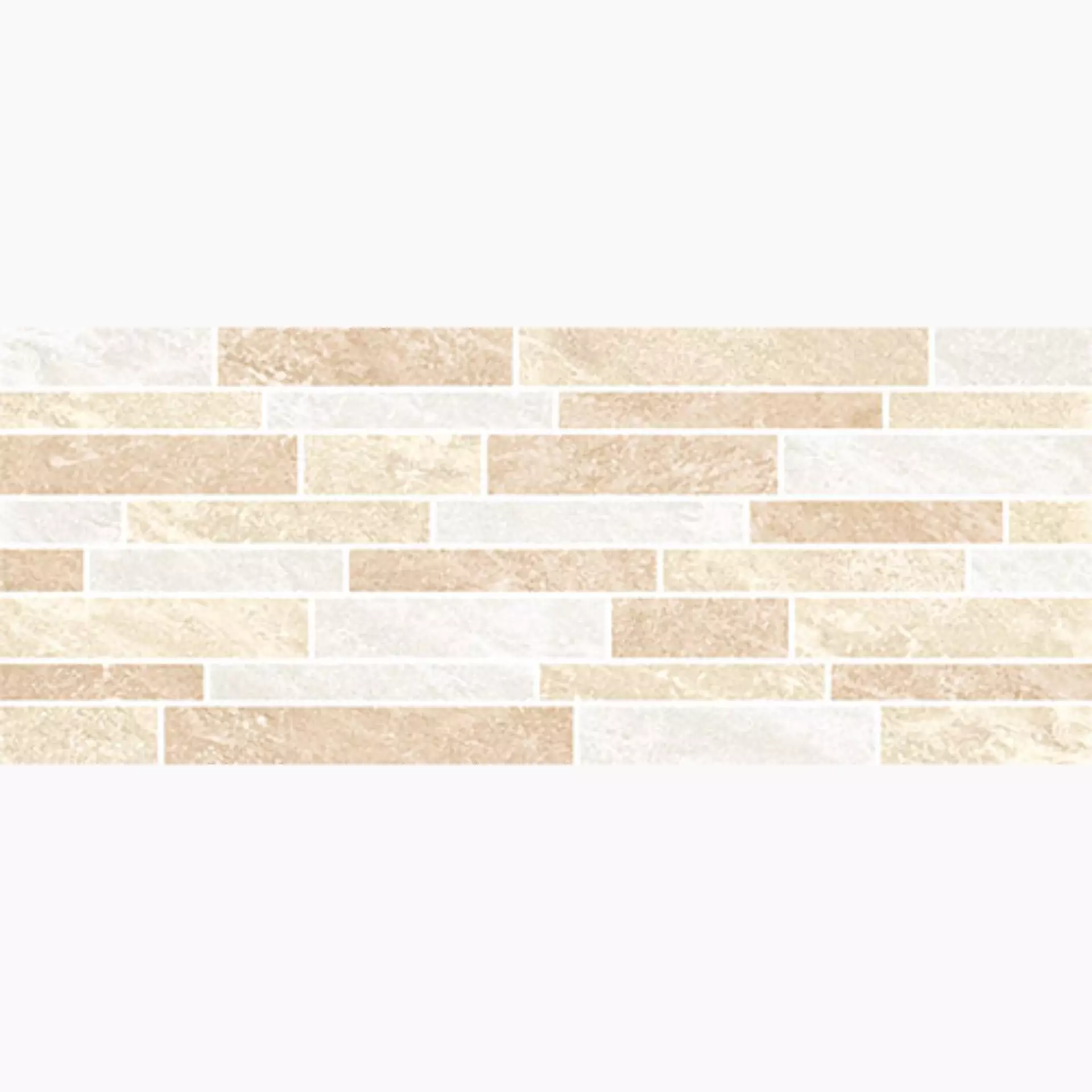 MGM Alpi Beige Matt Beige ALPIBEMUR48BX matt 20x50cm Muretto rektifiziert 8,5mm