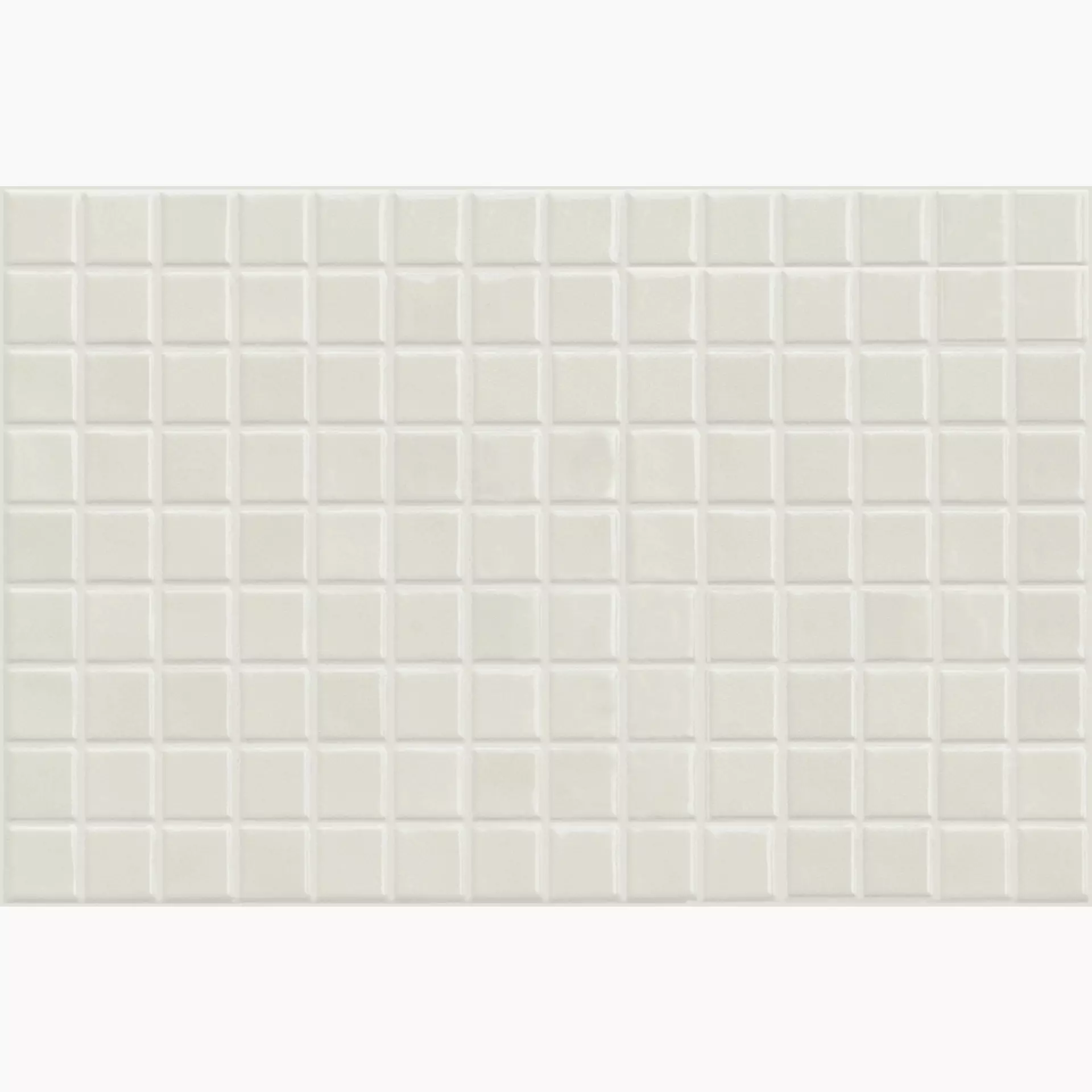 Wandfliese Marazzi Colorblock White Lux White M00W glaenzend 25x38cm Mosaik 8,5mm