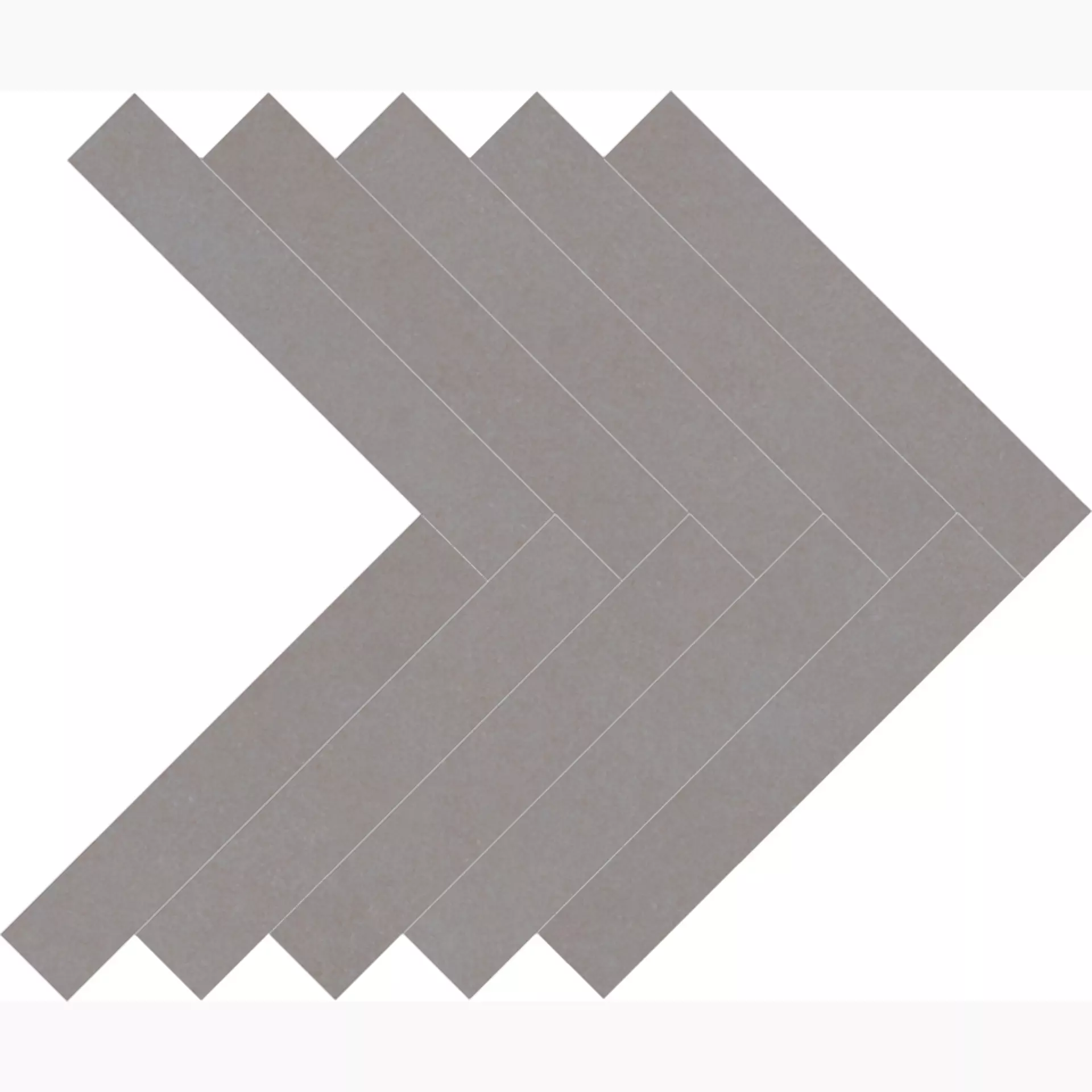 Keope Elements Design Grey Naturale – Matt Grey 4D354130 natur matt 34,5x42cm Mosaik Herringbone rektifiziert 9mm