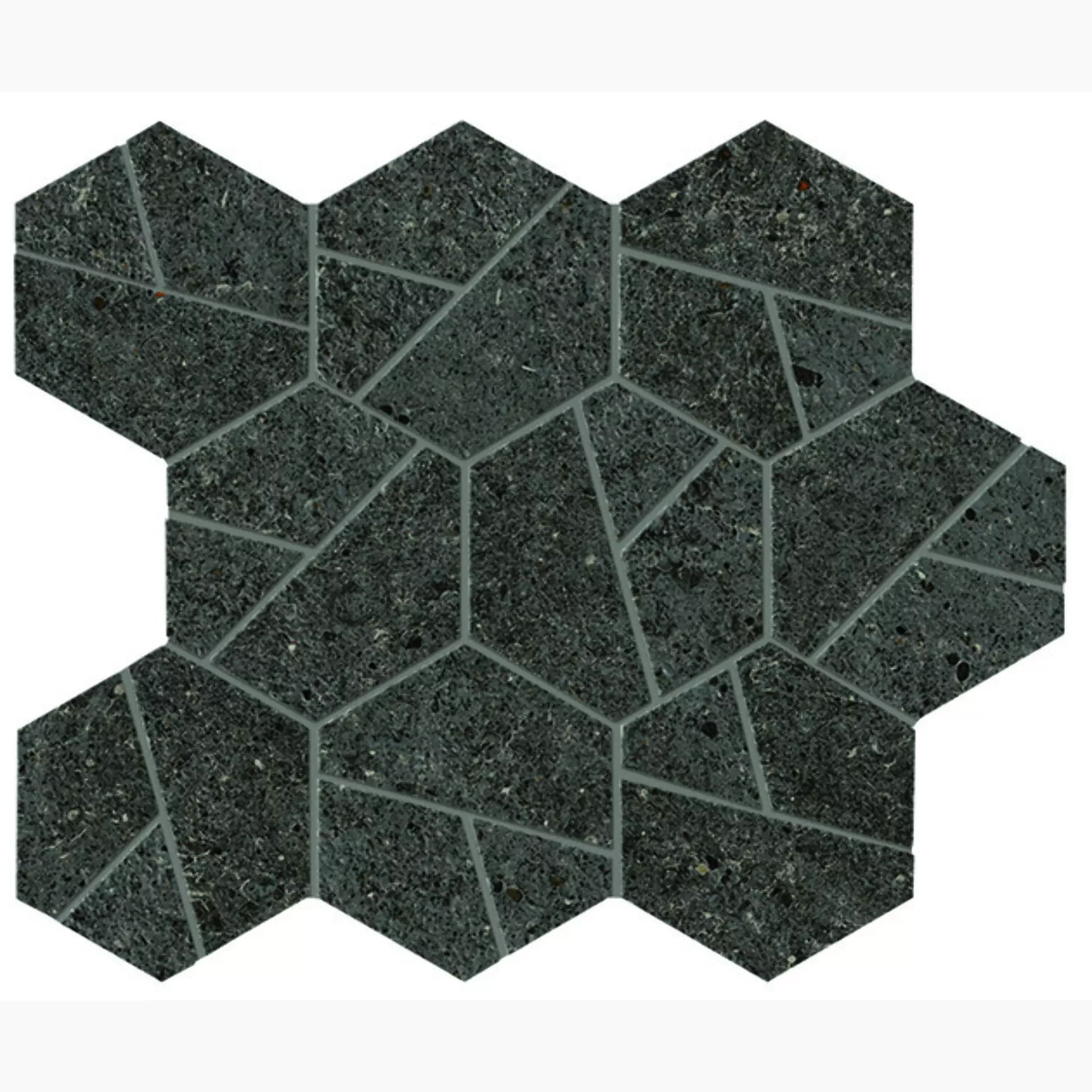 Atlasconcorde Boost Stone Tarmac Matt Tarmac A7C2 matt Mosaik Hex rektifiziert