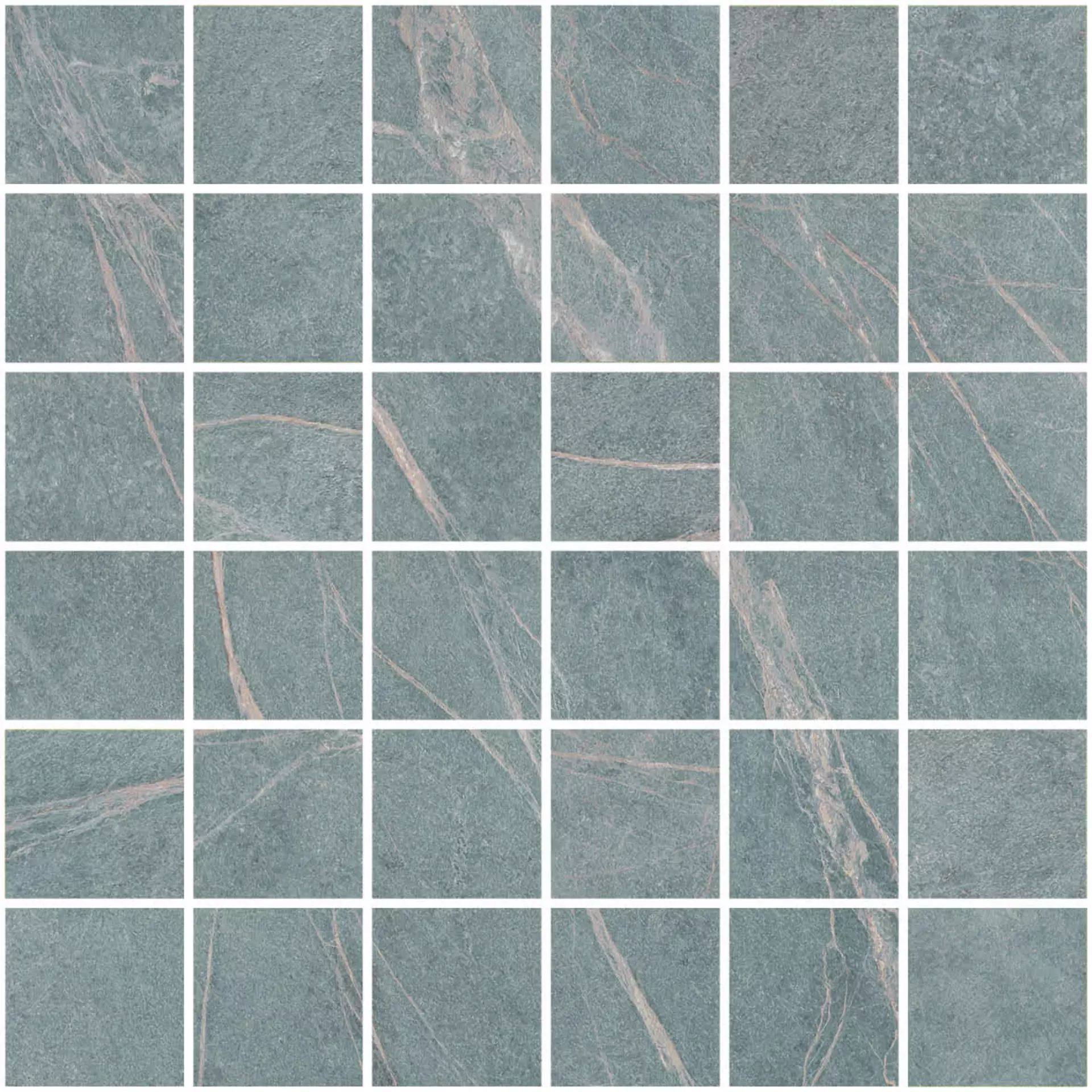 Bodenfliese,Wandfliese Cercom Soap Stone Grey Naturale Grey 1070913 natur 30x30cm Mosaik 5X5 rektifiziert
