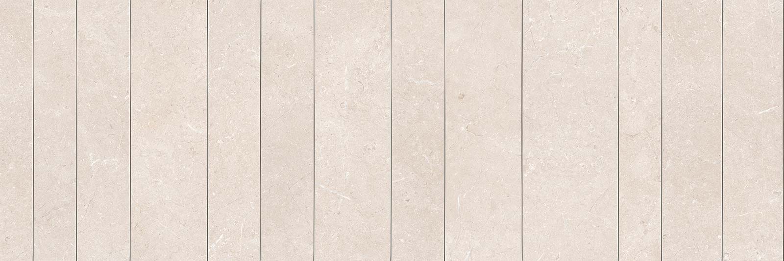 Wandfliese Marazzi Magnifica Limestone Sand Naturale – Matt Limestone Sand M8FP matt natur 60x180cm Mosaik Strip Inserto Metall 7mm