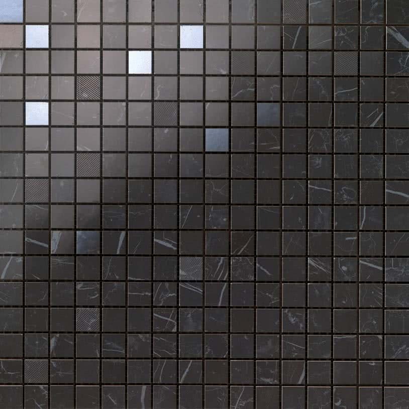 Atlasconcorde Marvel Stone Nero Marquina Lucido Mosaik Q 9MQN 30,5x30,5cm rektifiziert