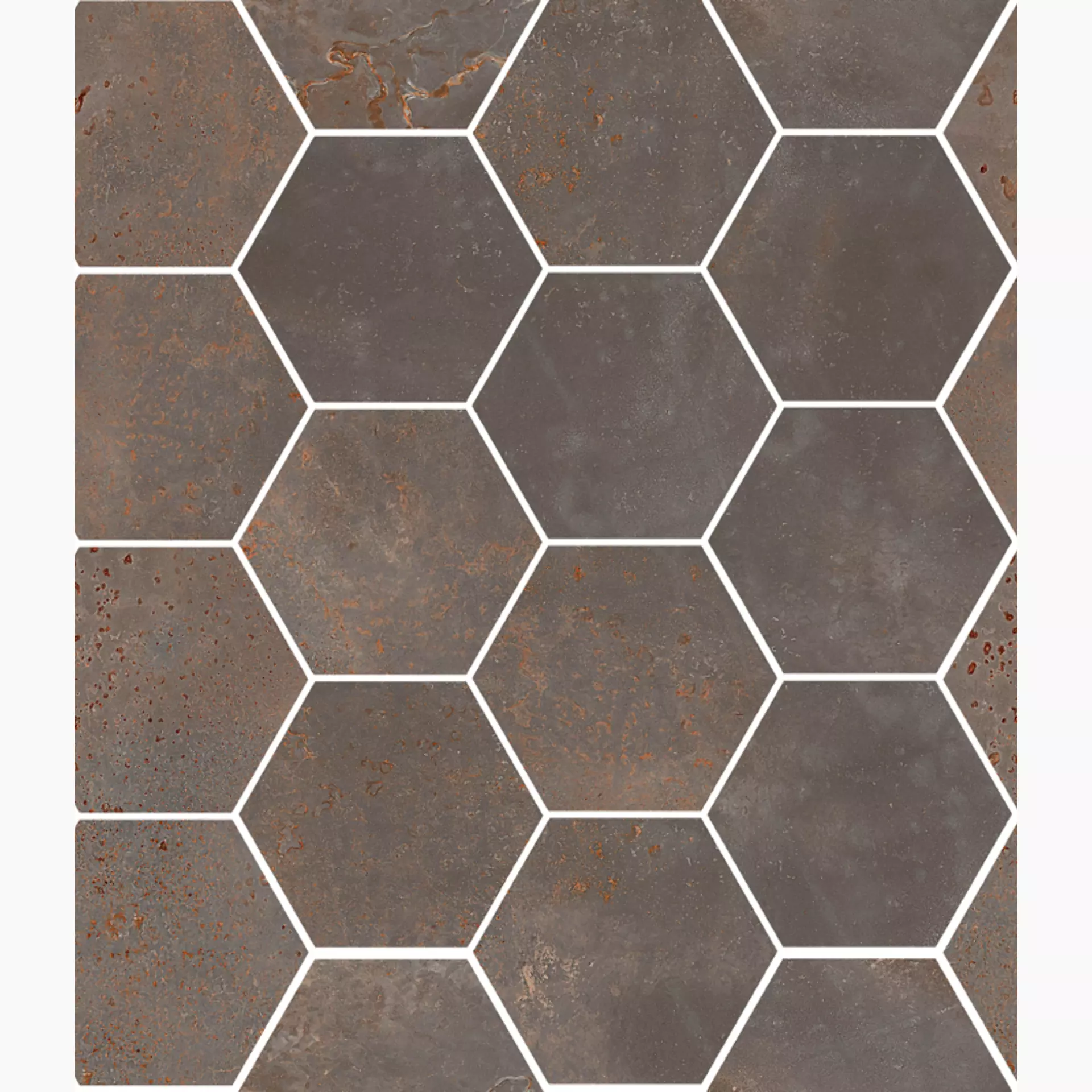 Sant Agostino Oxidart Iron Natural Hexagon CSAHOXIR26 26x30cm rectified 10mm