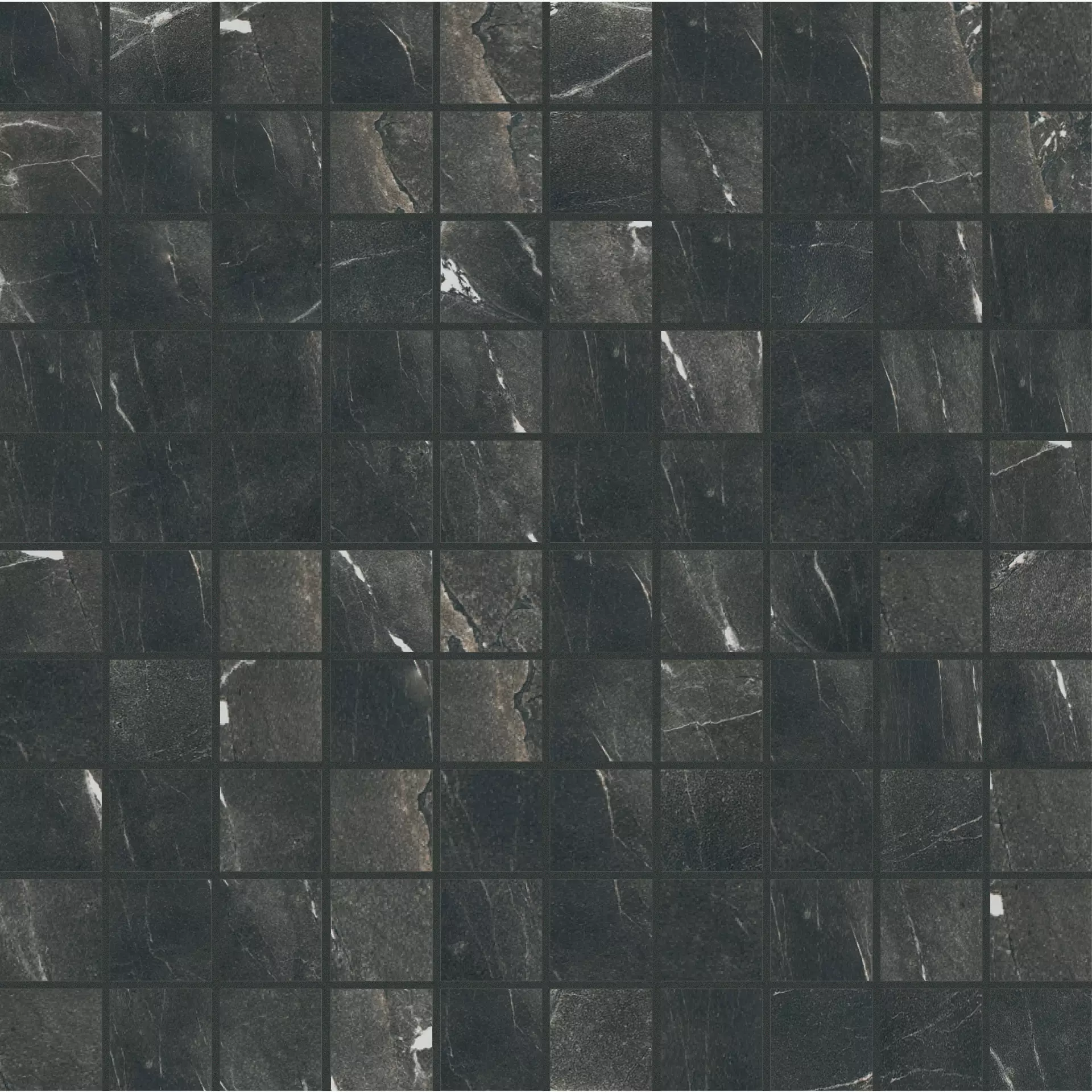 Florim Timeless Black Deep Naturale – Matt Black Deep 747394 matt natur 3x3cm Mosaik 3x3 rektifiziert 9mm