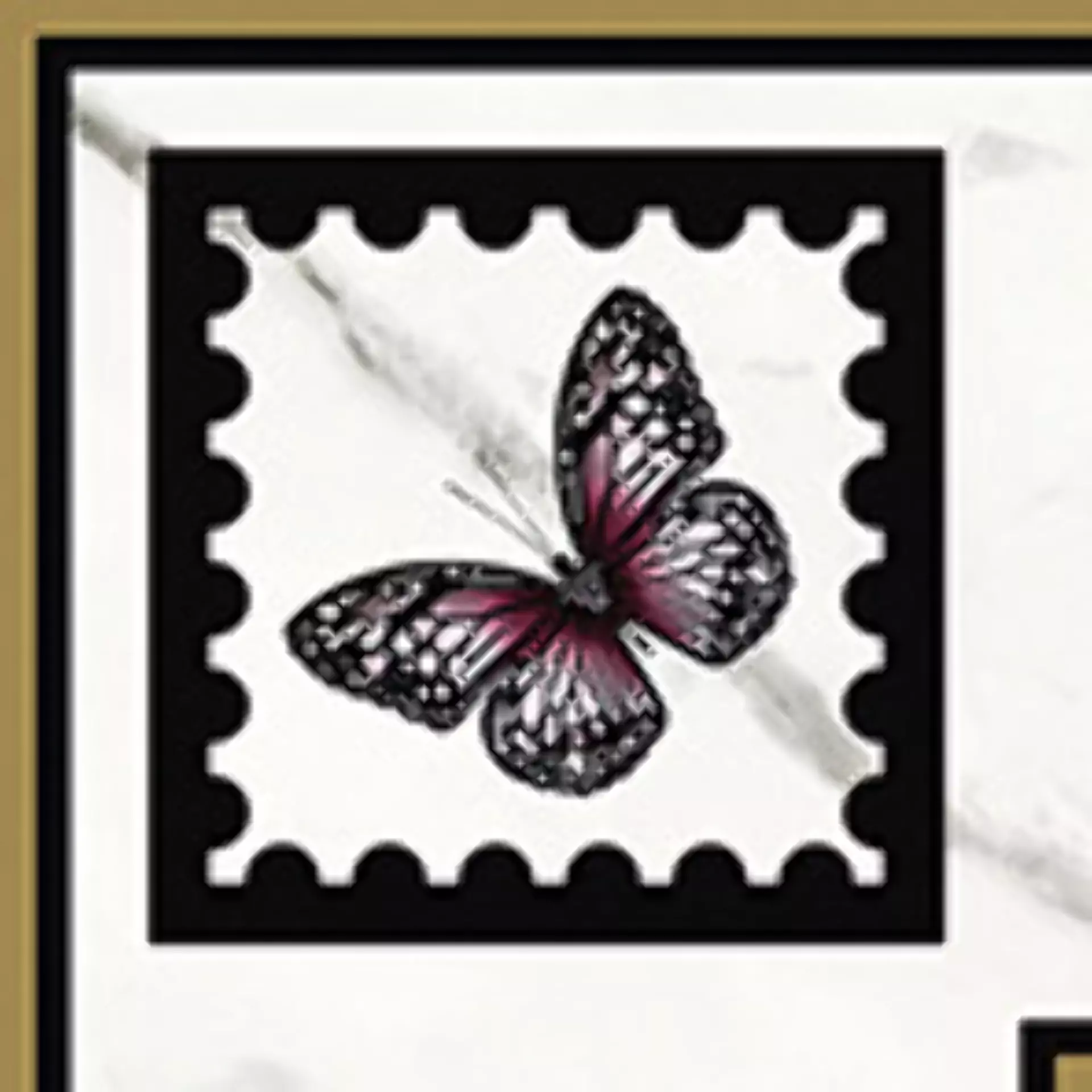 Villeroy & Boch Victorian Gold Glossy Corner Border Butterfly 1428-MKE1 12,5x12,5cm 10mm