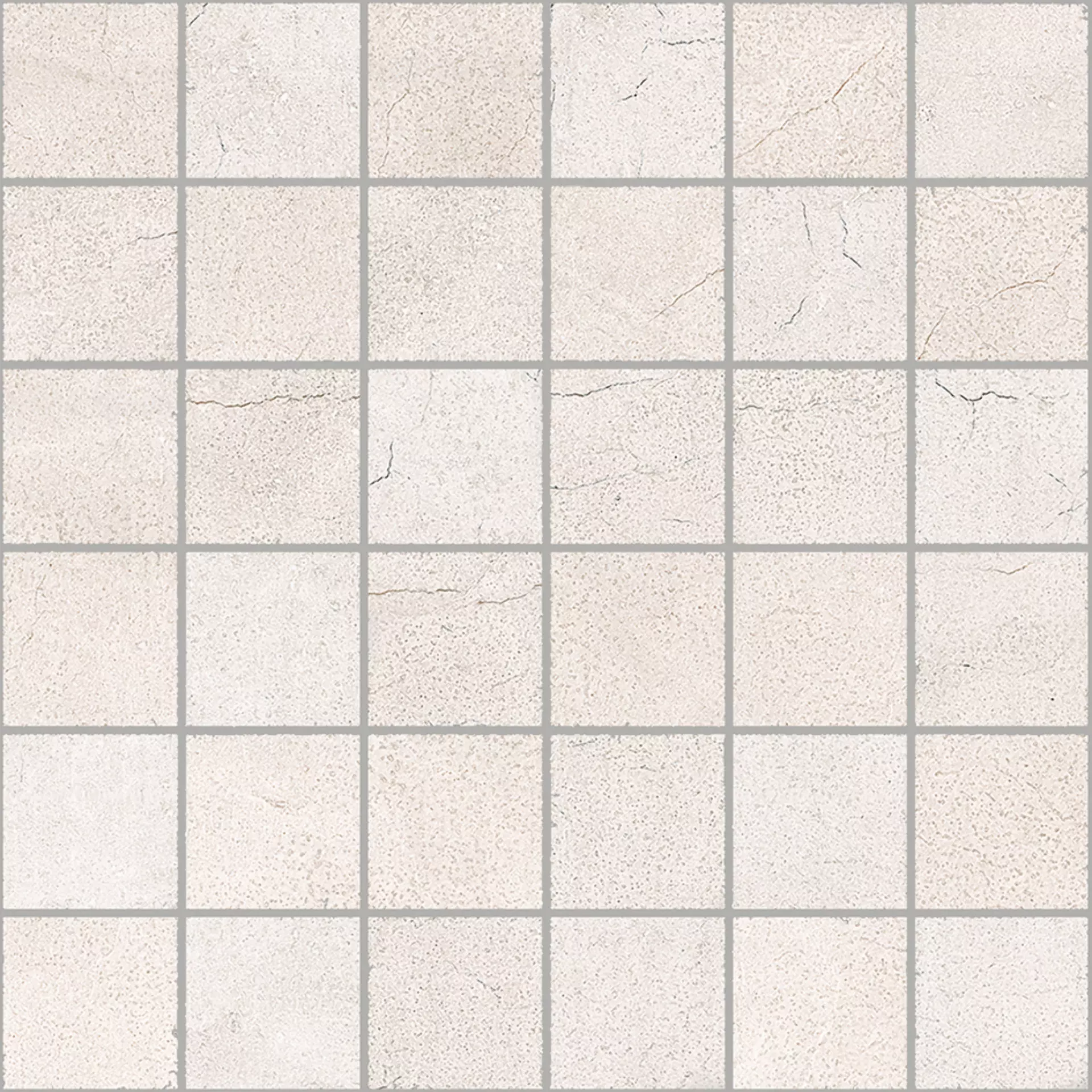 Sant Agostino Set Concrete White Natural Concrete White CSAMSCWH30 natur 30x30cm Mosaik rektifiziert 10mm
