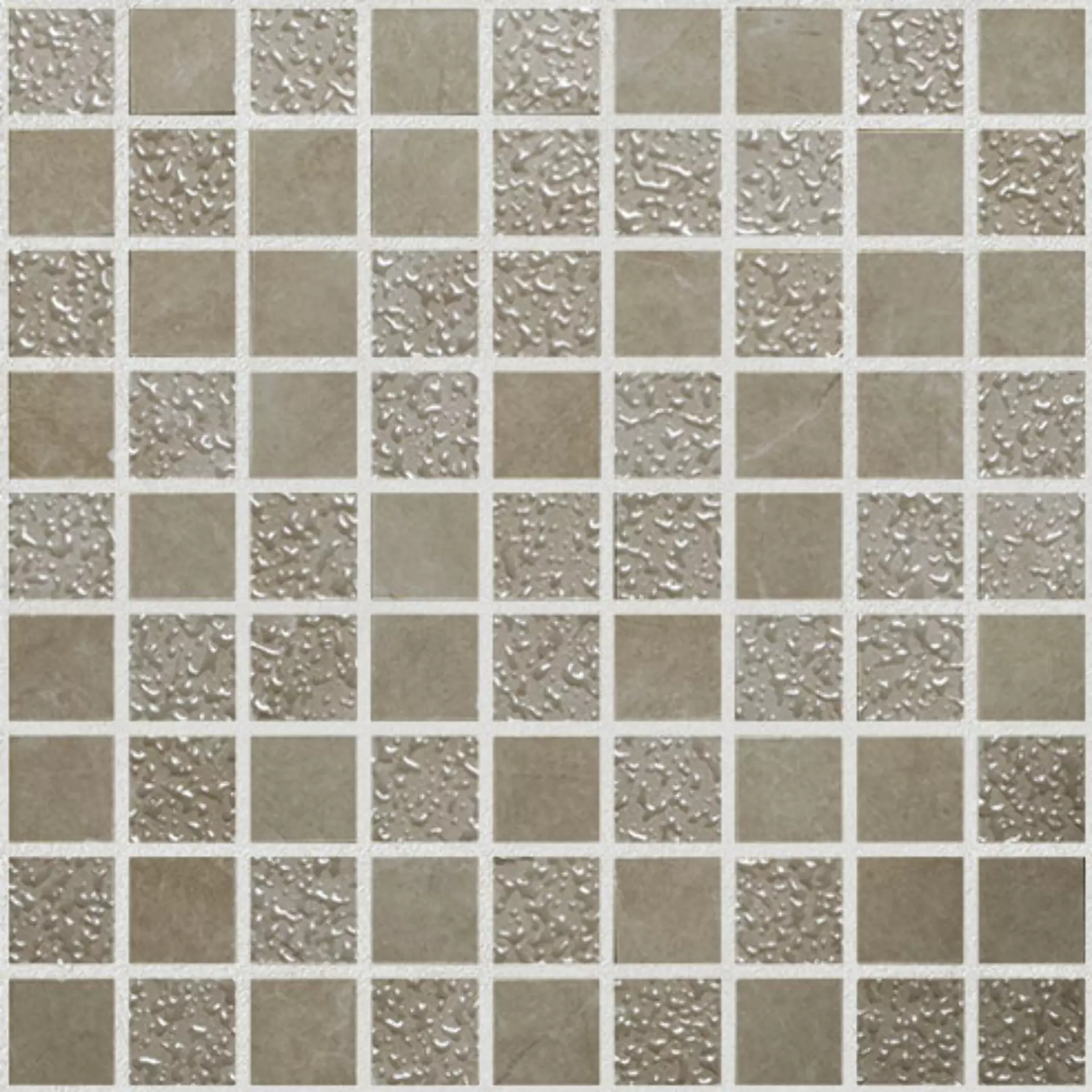 MGM Lux Taupe Lux Mosaic Glossy LUXTAUMOSGLO 25x25cm 9mm